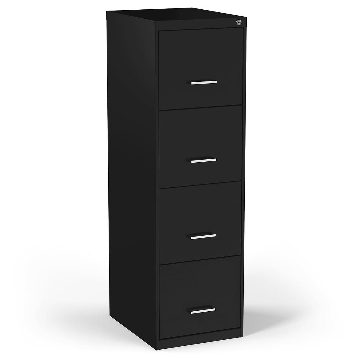Black 4-Drawer Lockable File Cabinet F754