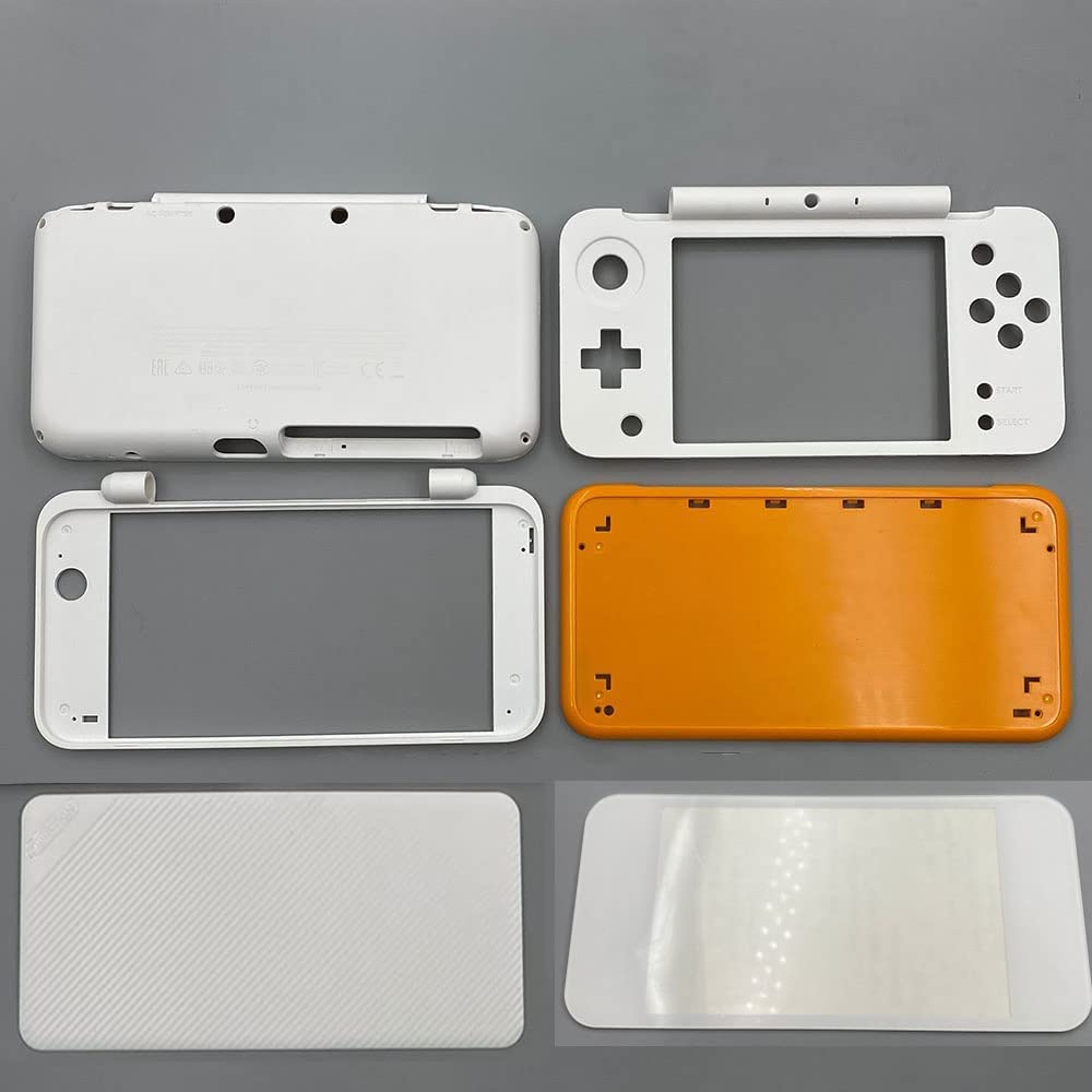 White & Yellow Housing Case Cover Replacement Parts for 2DS XL Game Console G5592