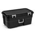 22 Gallon Black Plastic Wheeled Storage Trunk H741631