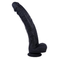 12 Inch Black Realistic Silicone Dildo with Suction Cup H478780