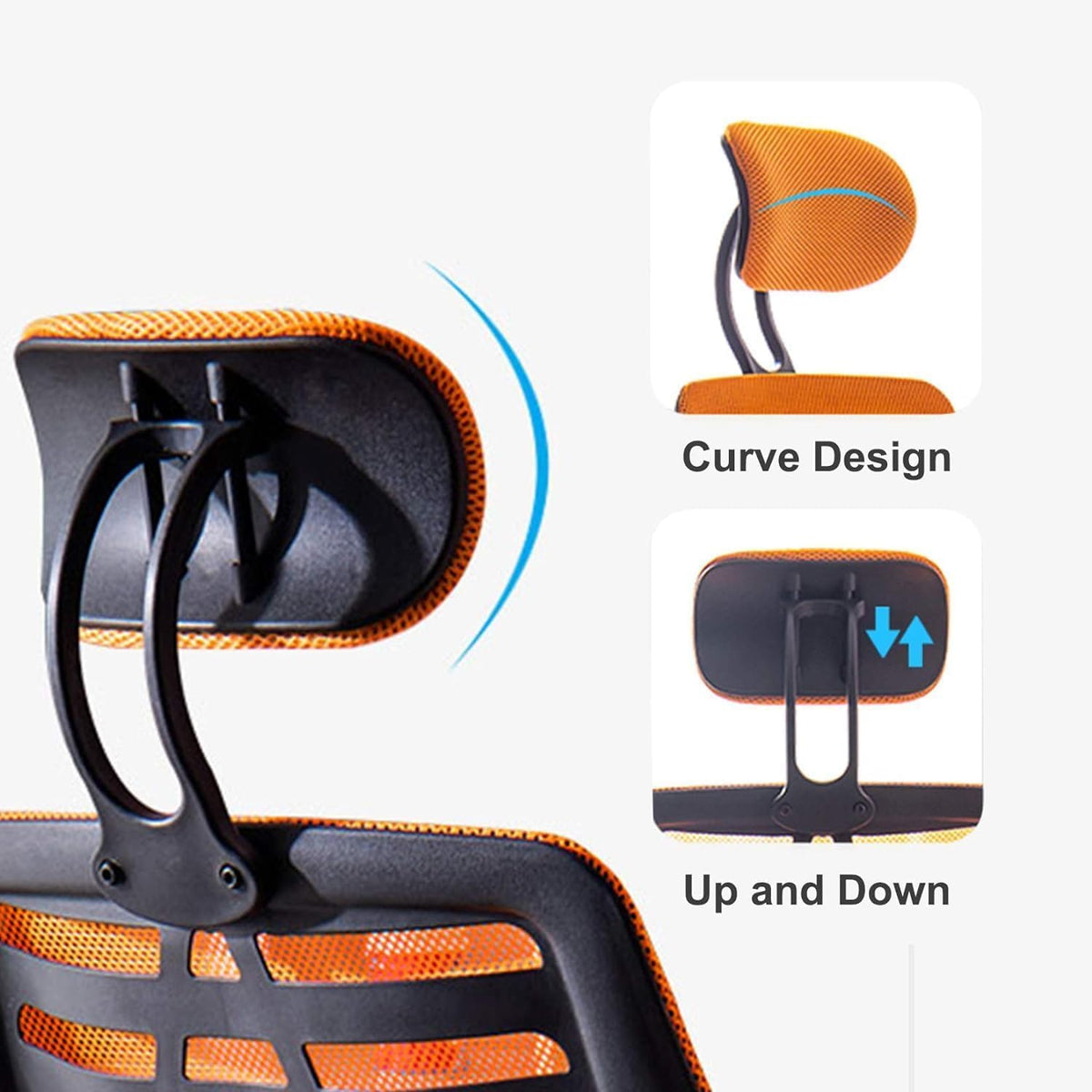 Ergonomic High Back Office Chair with Lumbar Support Orange N189