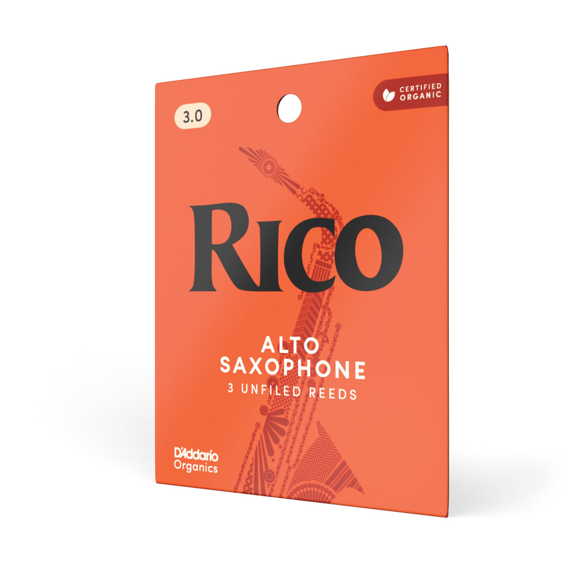 Organic Alto Saxophone Reeds, Strength 3.0, 3 Pack E9174