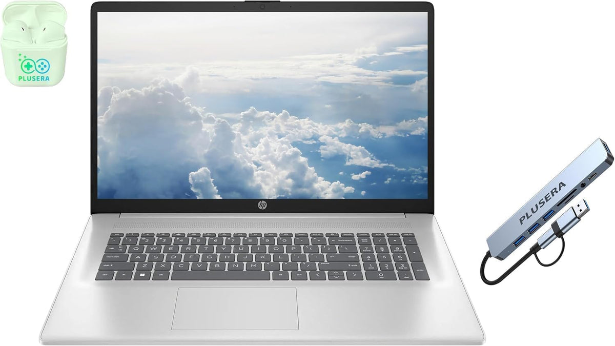 17.3" FHD Laptop Computer, 32GB RAM 1.5TB Storage, 6-Cores AMD Ryzen 5, Windows 11, Silver R952