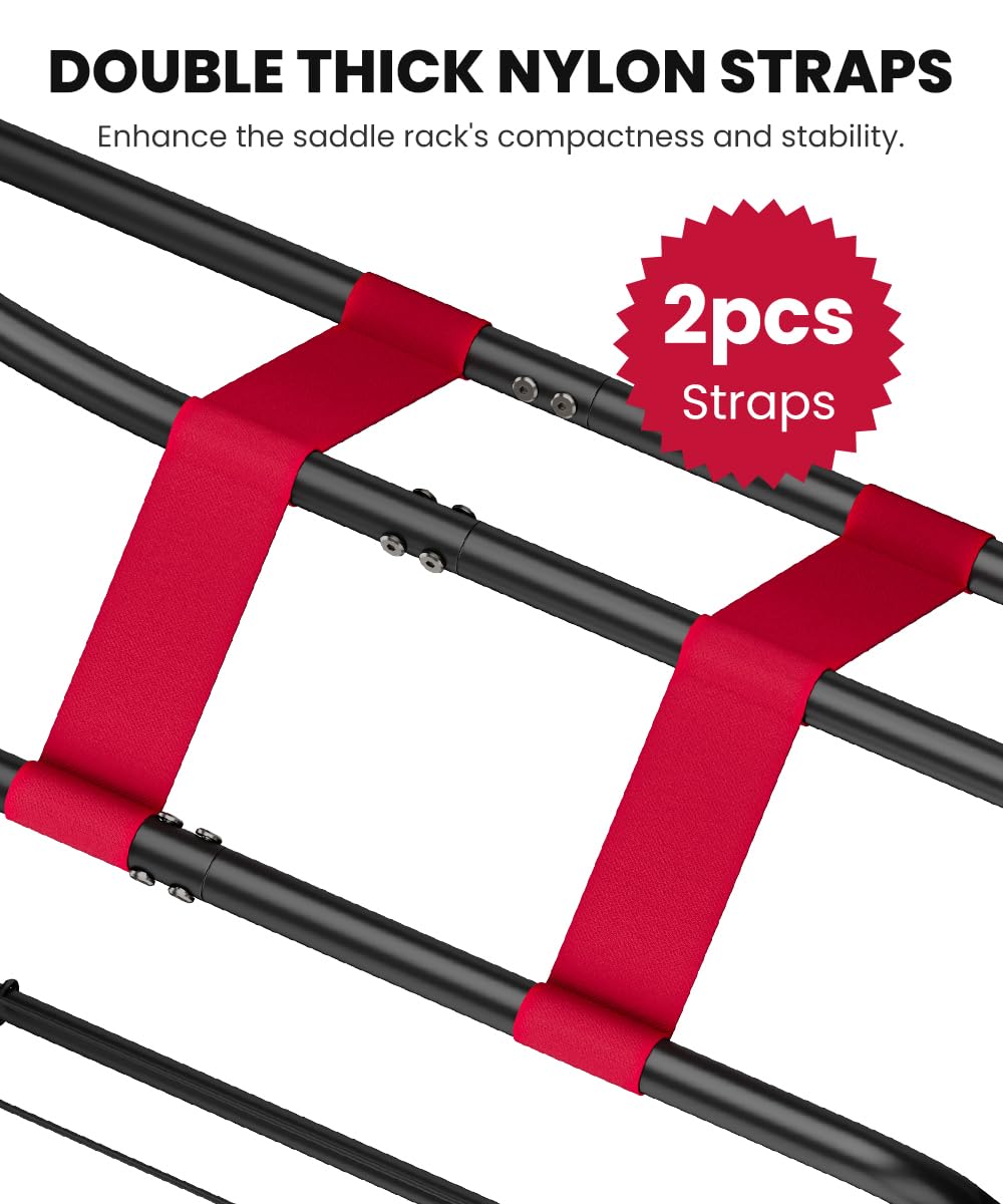 Portable Folding Saddle Rack with Storage A185864