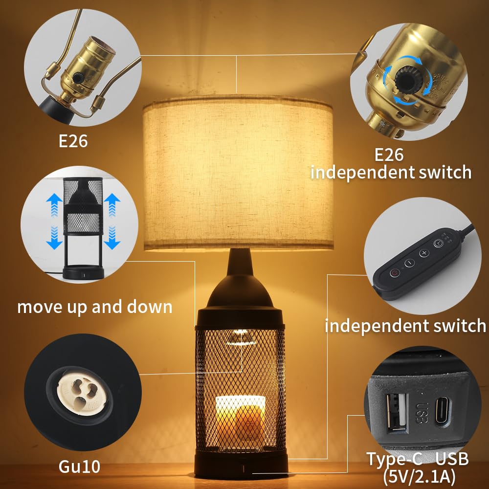 Electric Candle Warmer Lamp with 2 Bulbs P6122