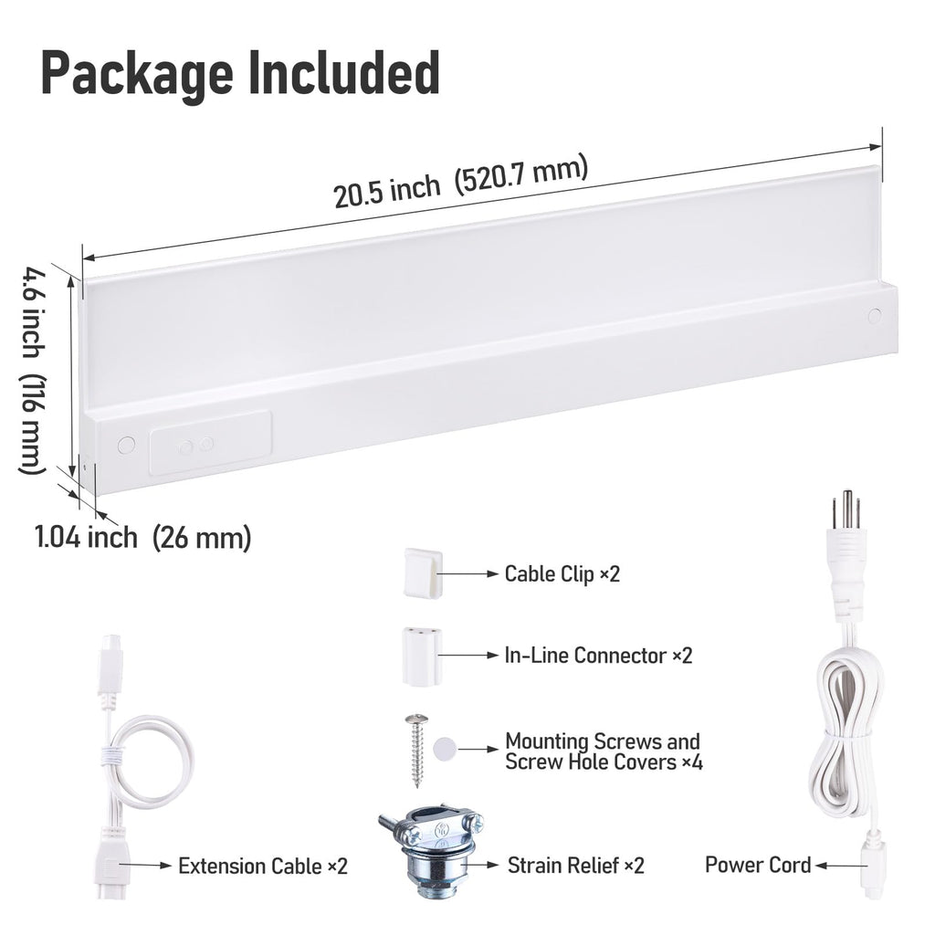 2-Pack Ultra-Slim LED Under Cabinet Lighting X639