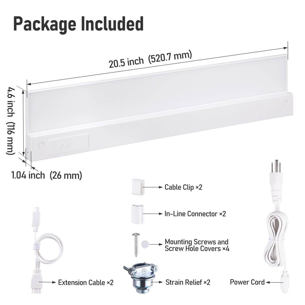 2-Pack Ultra-Slim LED Under Cabinet Lighting X639