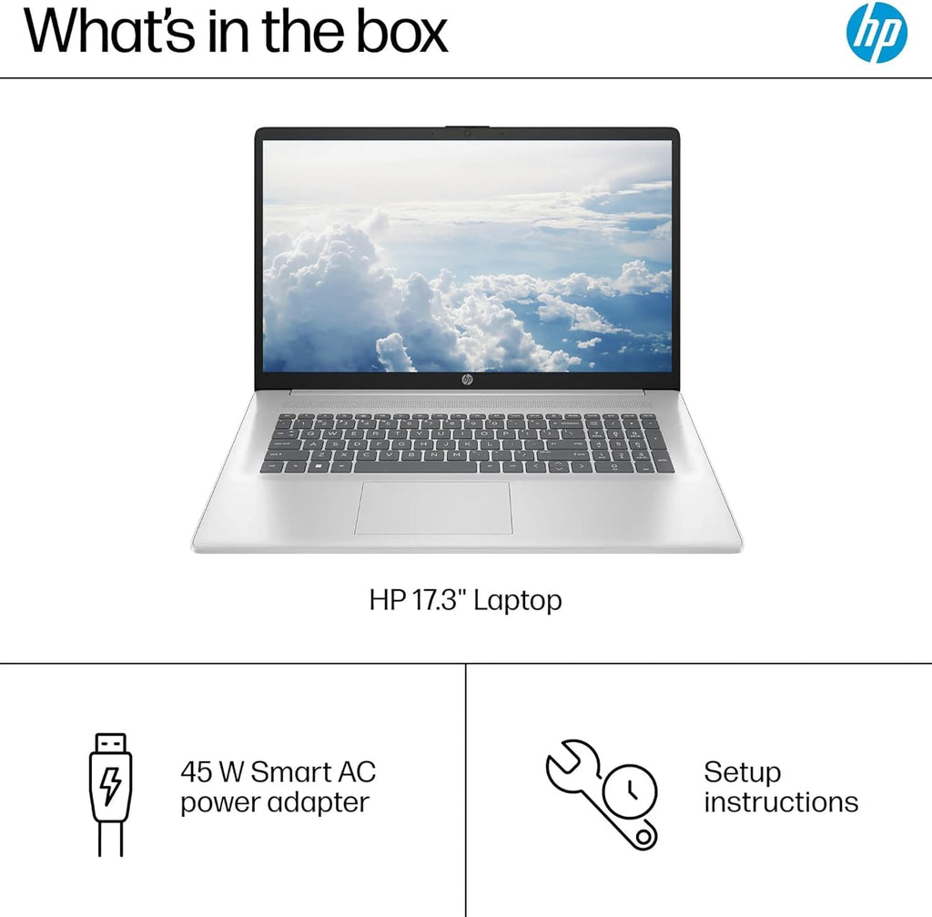 17.3" FHD Laptop Computer, 32GB RAM 1.5TB Storage, 6-Cores AMD Ryzen 5, Windows 11, Silver R952