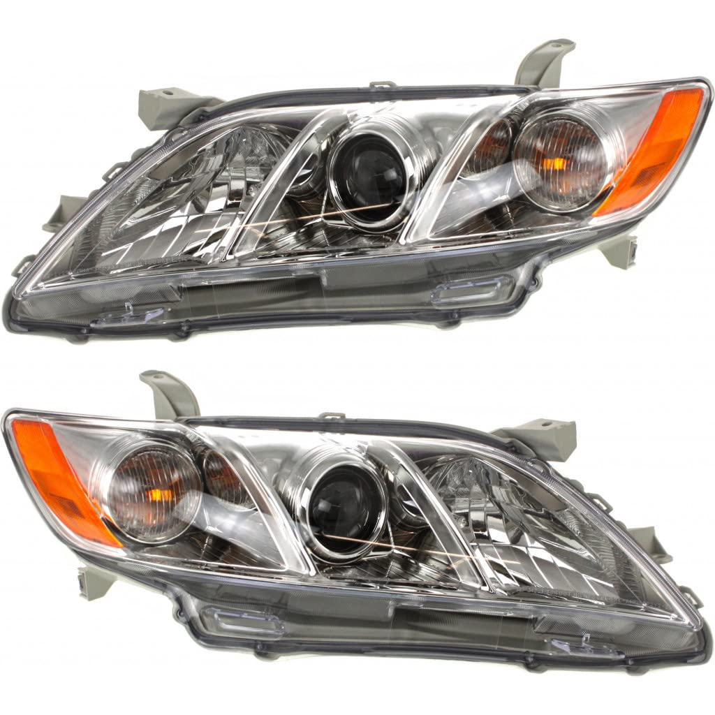 Toyota Camry Headlight 2007 2008 2009 Driver and Passenger Side Pair E727229