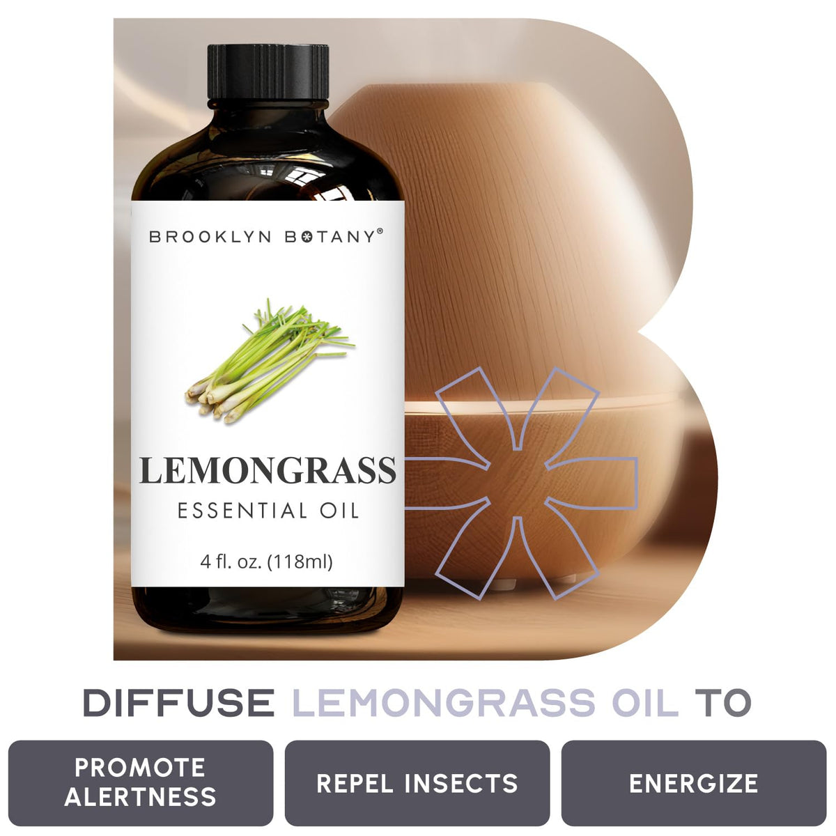 Lemon & Lemongrass Essential Oils 4 Fl Oz Pack of 2 D881