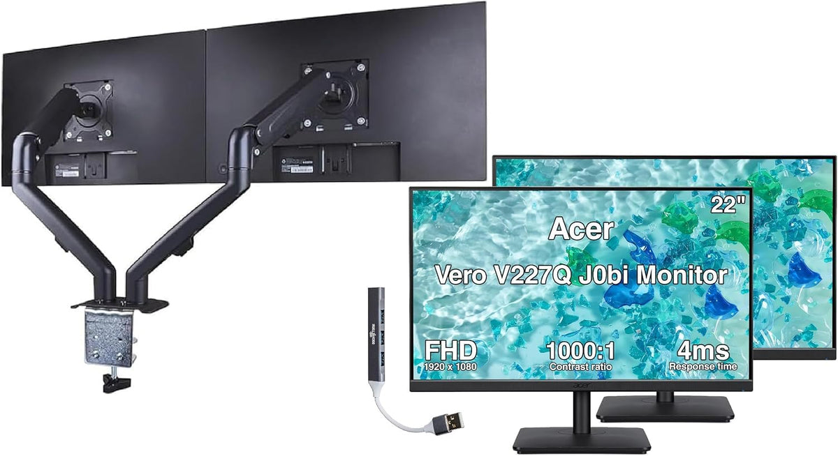 22" FHD IPS Monitor 2-Pack X63849