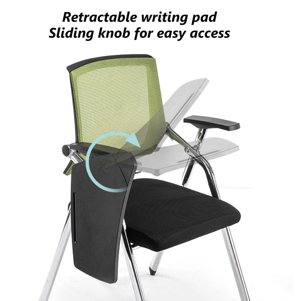 Orange Mesh Folding Stackable Chair with Writing Board Q53510