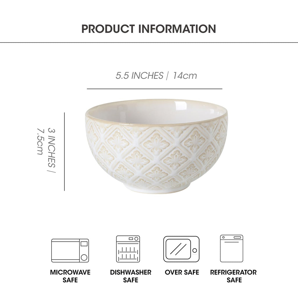 26 Oz Ceramic Soup Bowls Set of 4, 6 inch B3015