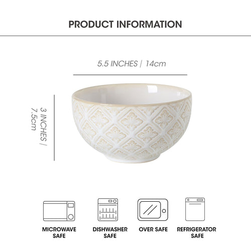 26 Oz Ceramic Soup Bowls Set of 4, 6 inch B3015