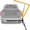 Hydraulic Hitch Mounted Pickup Truck Crane, 1000 Lbs Capacity, 360° Swivel, Yellow F84820