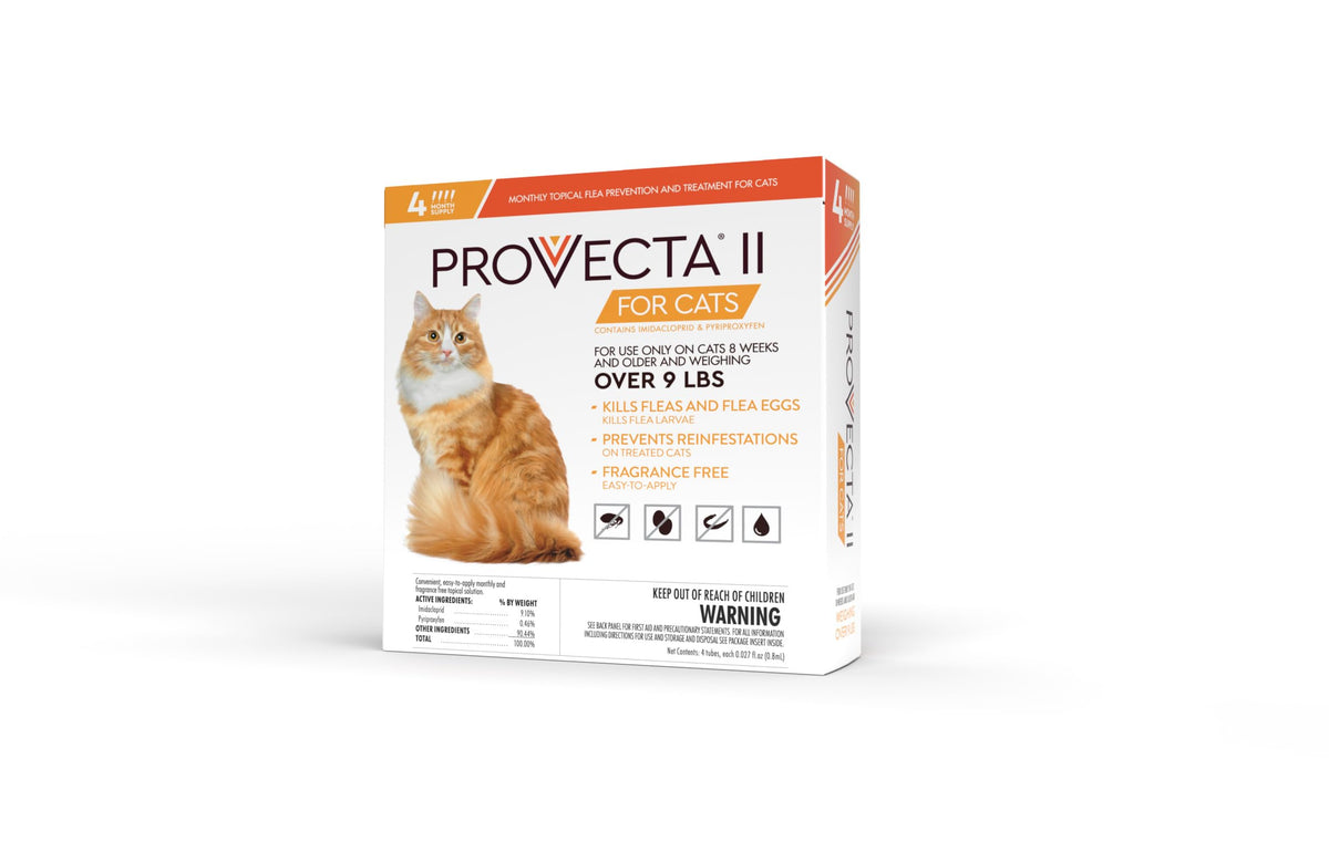 Flea Treatment for Large Cats Over 9 lbs, 4-Month Supply N5642