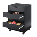 5 Drawer Black Filing Cabinet W298