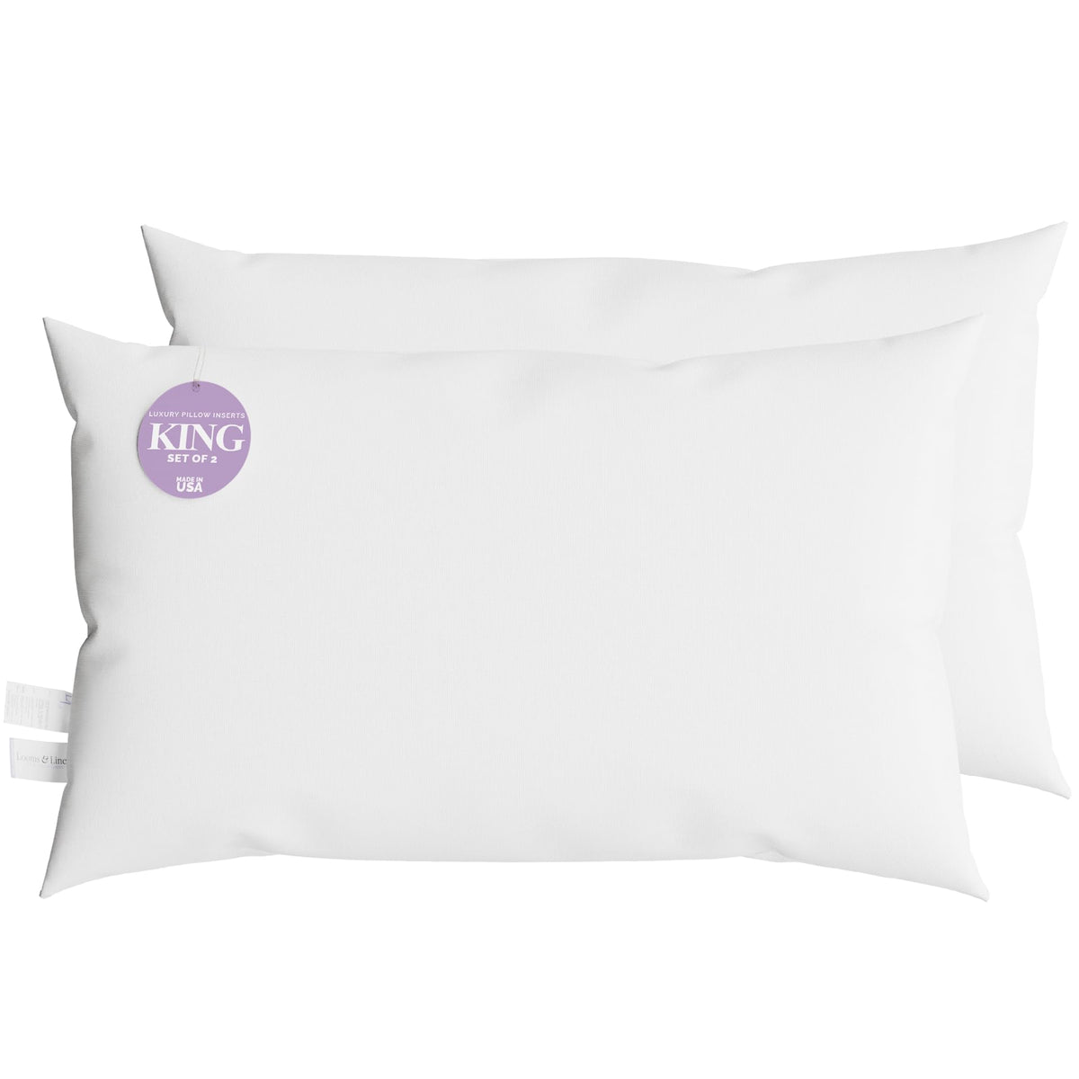 King Size Pillows Set of 2 20 x 36 Hypoallergenic Down Alternative Pillow Inserts J4119