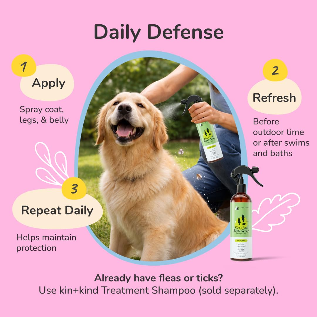 Lemongrass Flea & Tick Repel Coat Spray for Dogs & Cats 12 fl oz P4500
