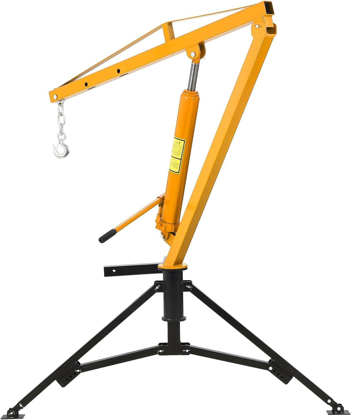 Hydraulic Hitch Mounted Pickup Truck Crane, 1000 Lbs Capacity, 360° Swivel, Yellow F84820