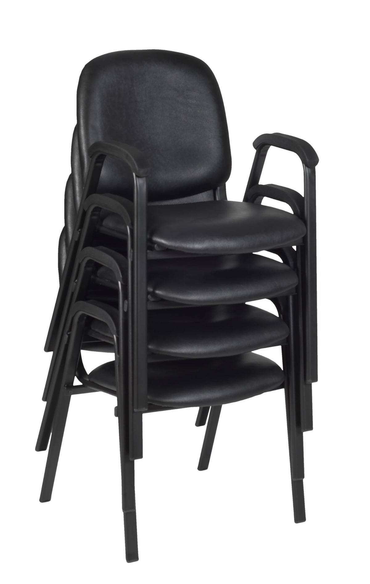 Vinyl Stacking Chair with Arms V5401