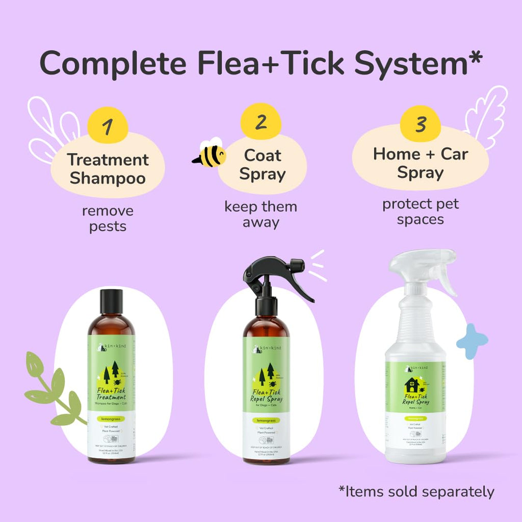 Lemongrass Flea & Tick Repel Coat Spray for Dogs & Cats 12 fl oz P4500