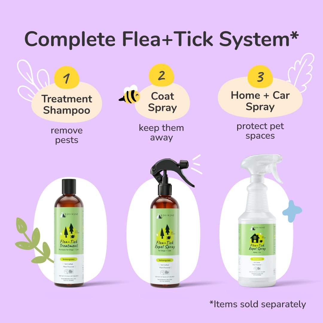 Lemongrass Flea & Tick Repel Coat Spray for Dogs & Cats 12 fl oz P4500