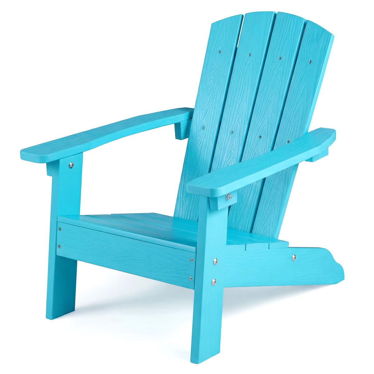 Kids Adirondack Chair, Plastic Toddler Lawn Chair, All-Weather Outdoor Chairs, Turquoise X14746