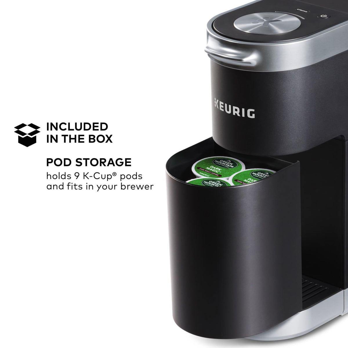 Single Serve K-Cup Pod Coffee Maker, Matte Black N413