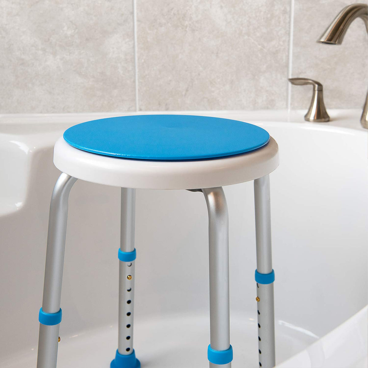 Adjustable Swivel Shower Stool Bench with Anti-Slip Rubber Tips B1644