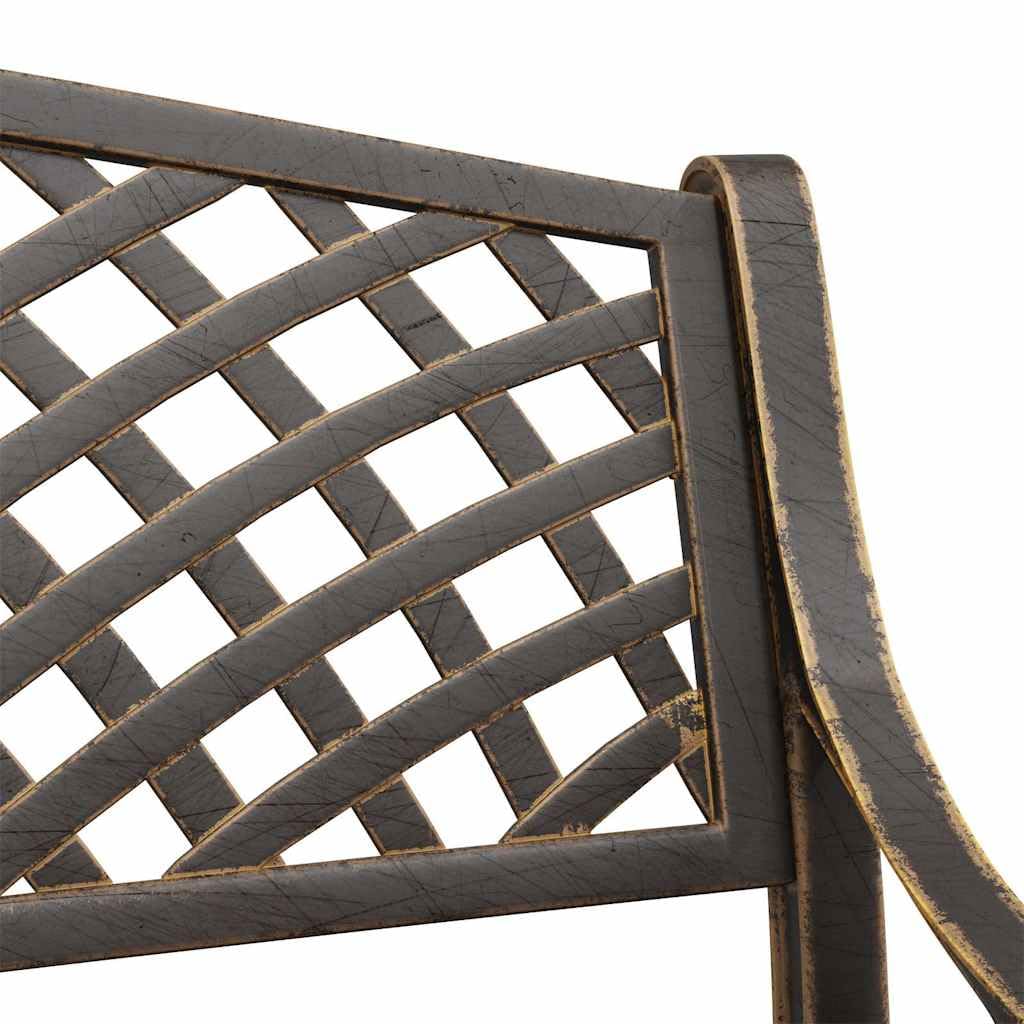 Cast Aluminum Patio Bench with Backrest H666157