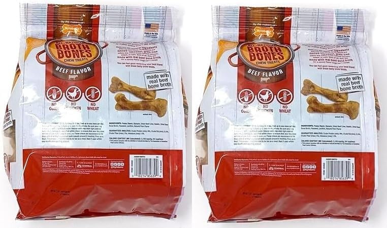 All-Natural Beef Broth Bones Dog Chew Treats P88232