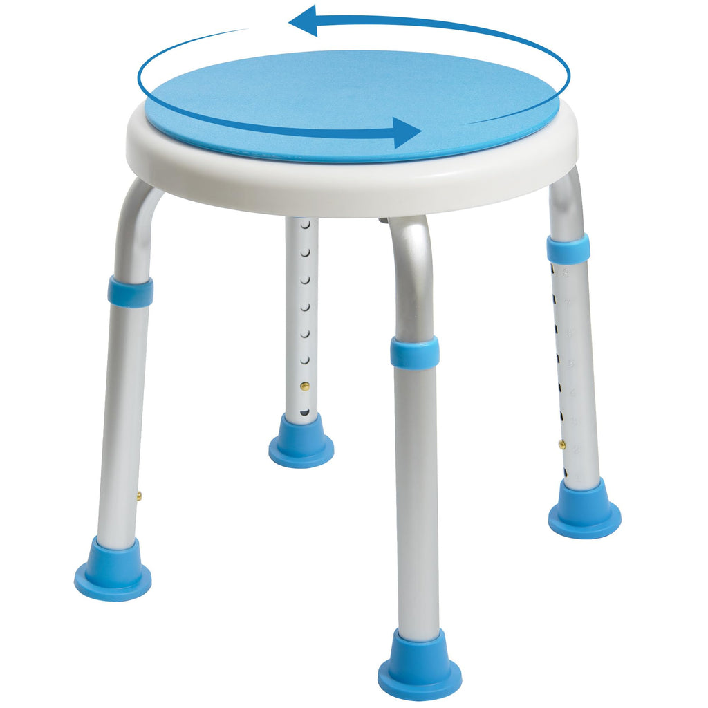 Adjustable Swivel Shower Stool Bench with Anti-Slip Rubber Tips B1644