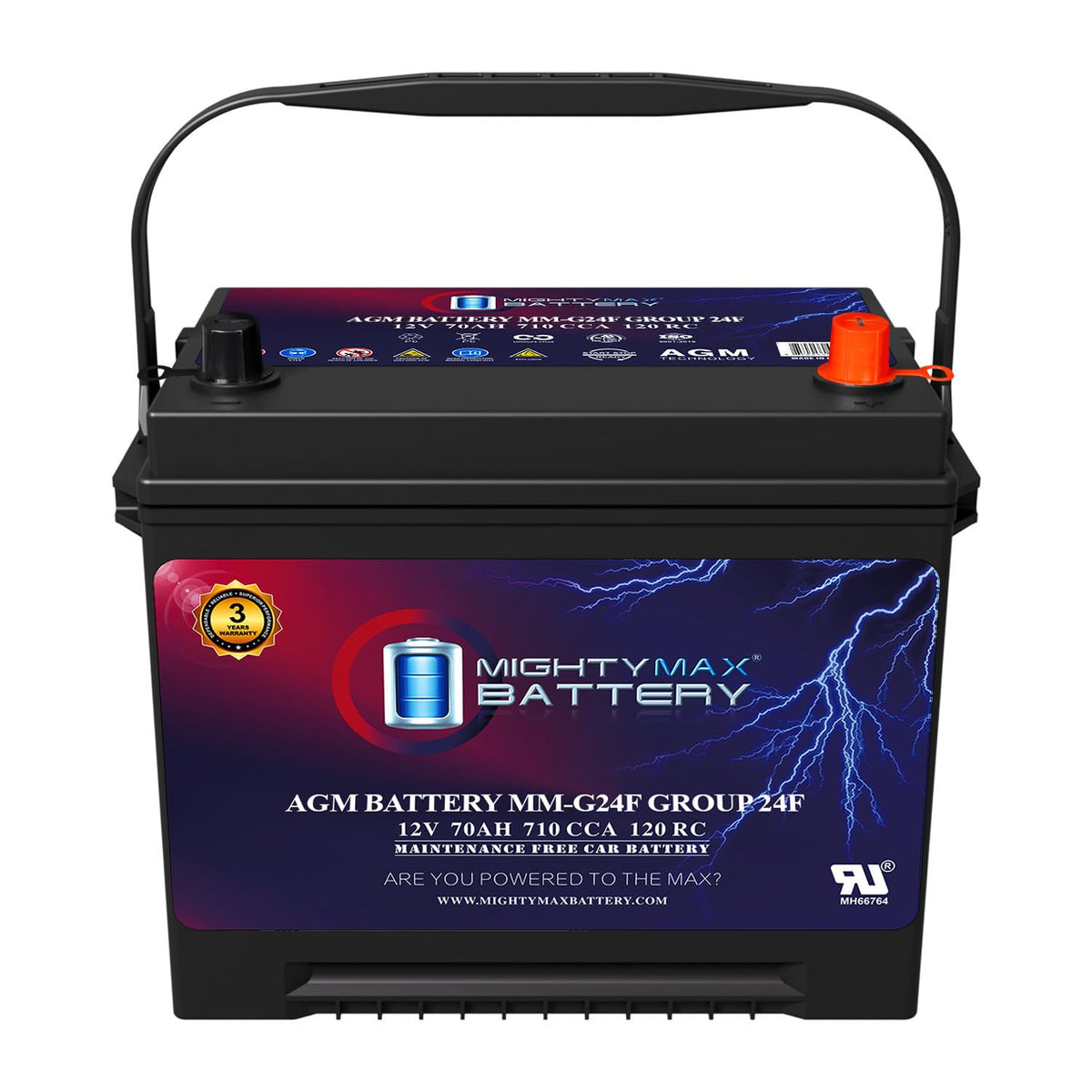 12V 70Ah AGM Replacement Battery G66078