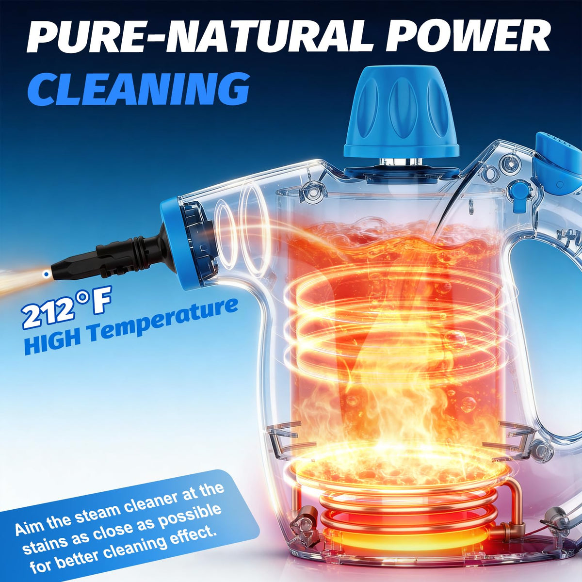 Handheld Steam Cleaner Pressurized Grey M87285