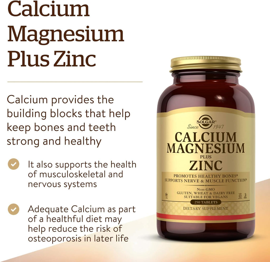 Calcium Magnesium Plus Zinc 250 Tablets R351547