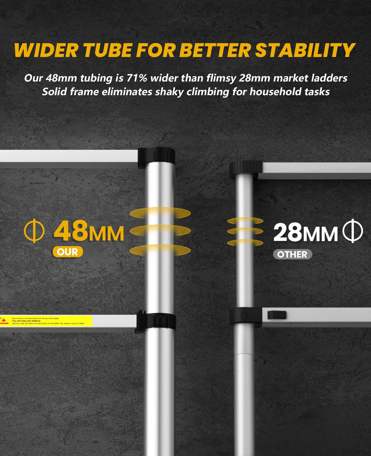 15.8FT Aluminum Telescoping Ladder 330LBS Capacity T94261