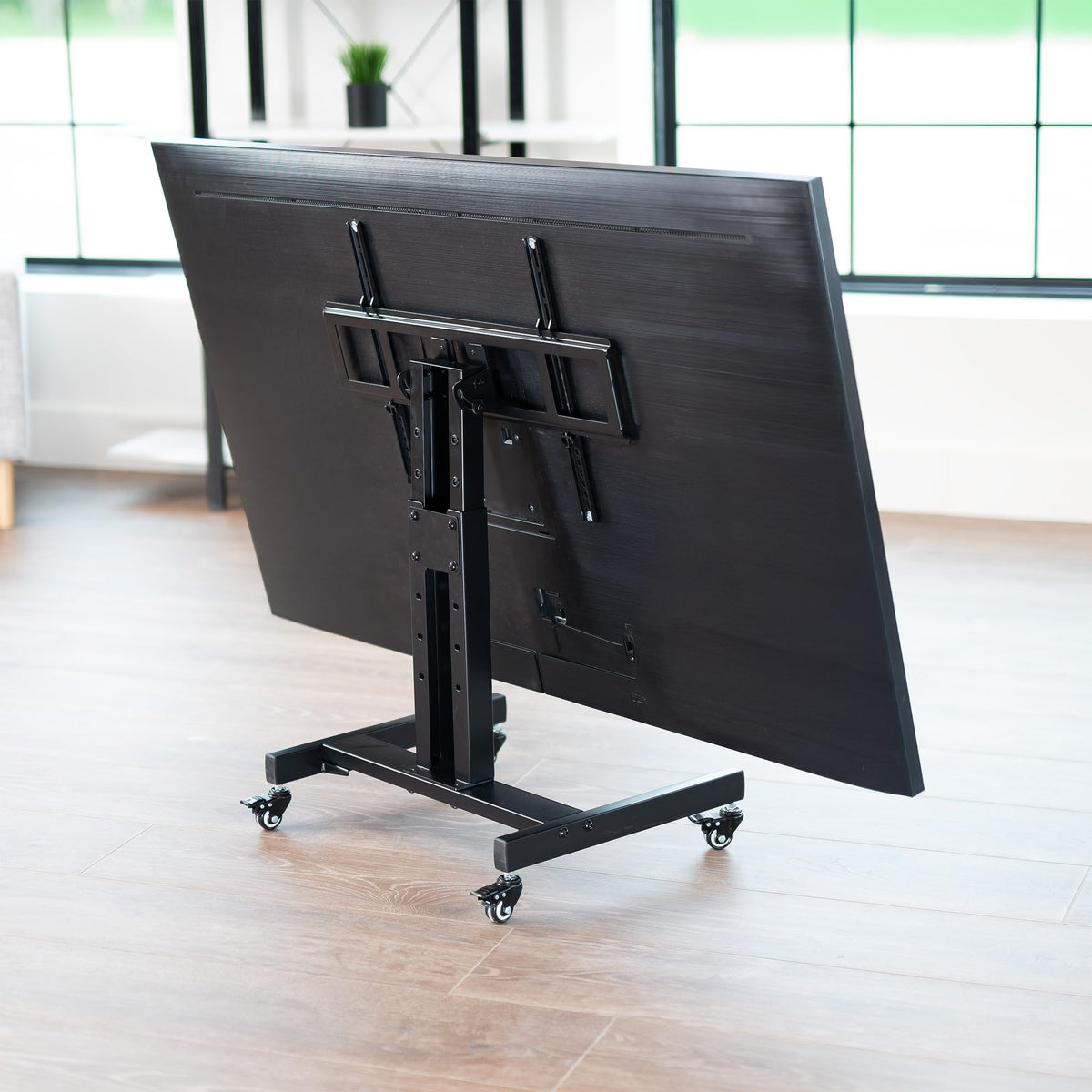 Low Height TV Cart for 32 to 75 inch Screens, Black Y195