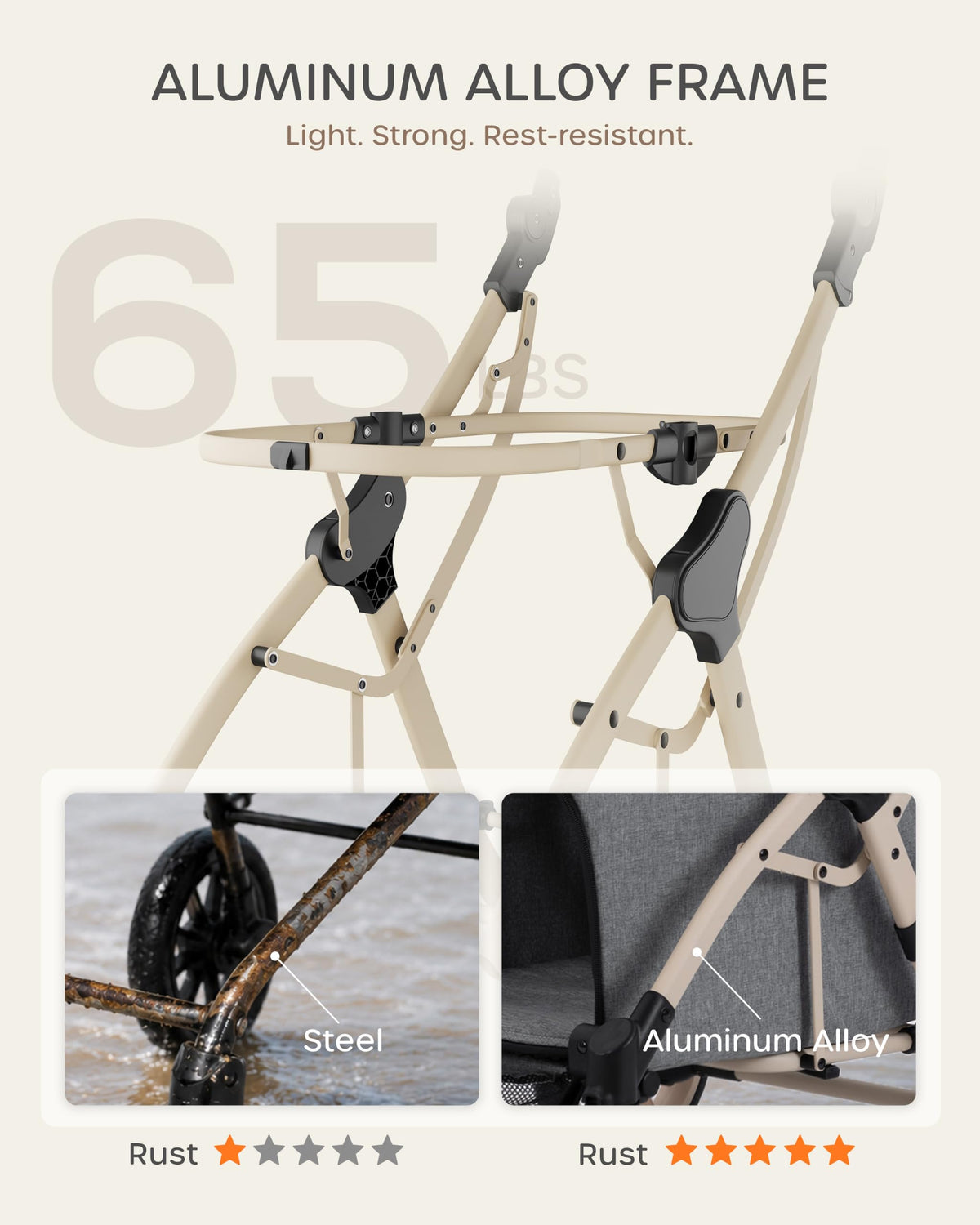 Dog Stroller with Rubber Wheels Z158