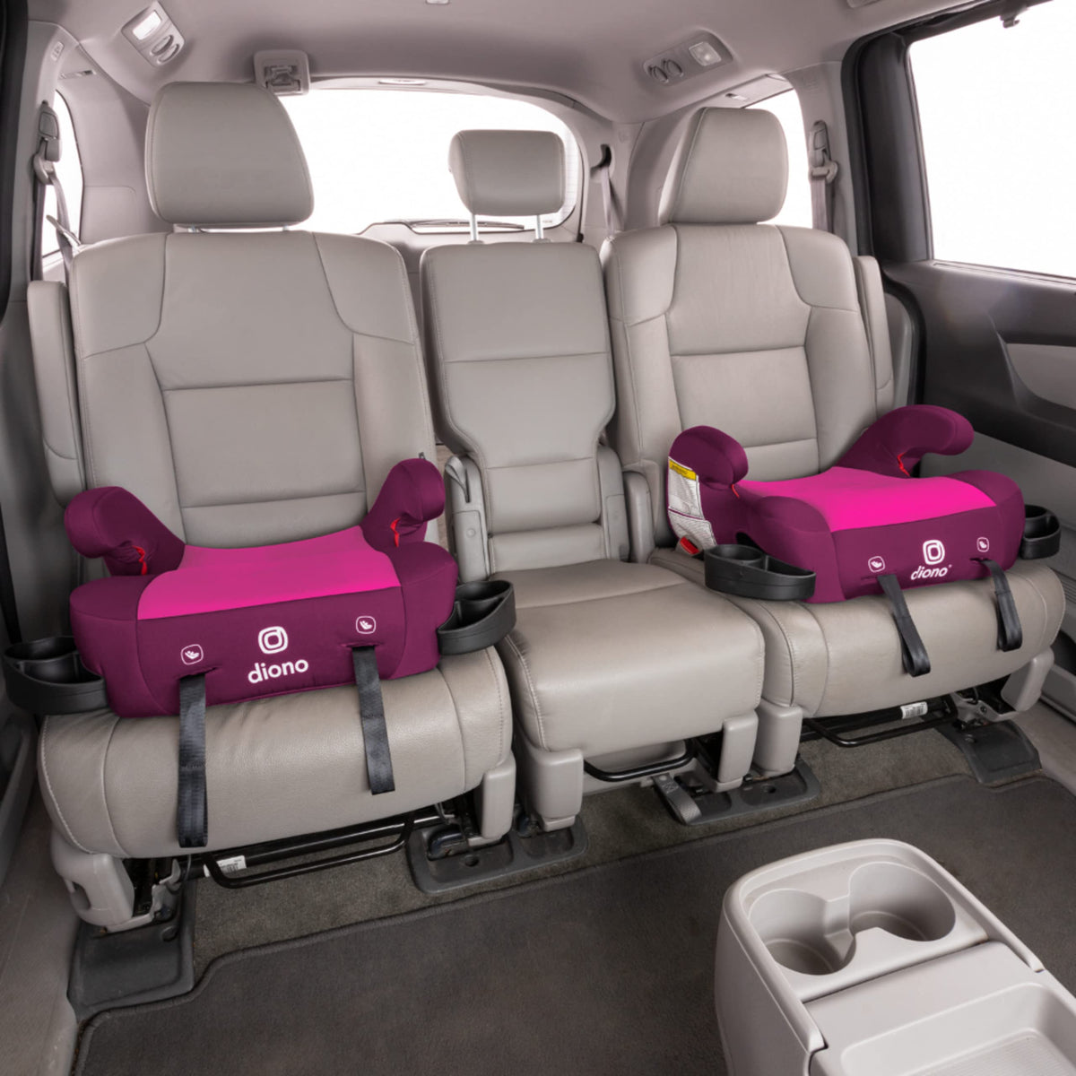 Backless Belt-Positioning Booster Car Seat, 1 Pink & 1 Blue, 40-120 lbs W74143