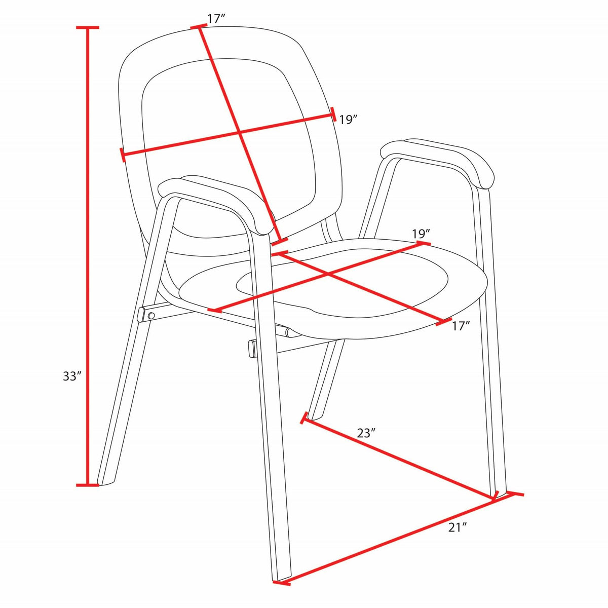 Vinyl Stacking Chair with Arms V5401