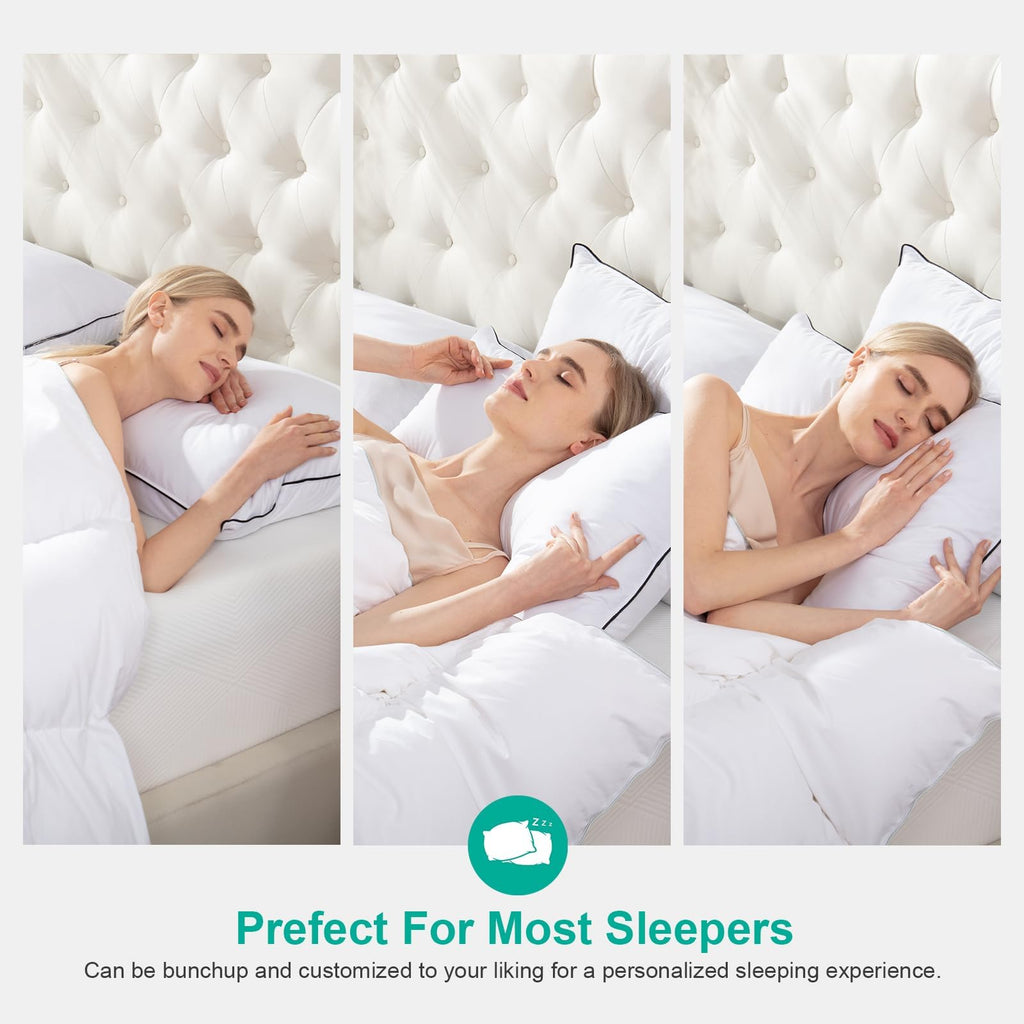 Goose Feather Down King Size Set of 2 Pillows B39439