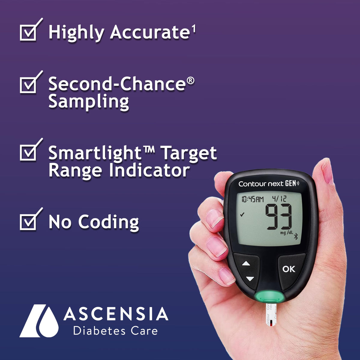 Blood Glucose Monitoring System + 55 Test Strips K948