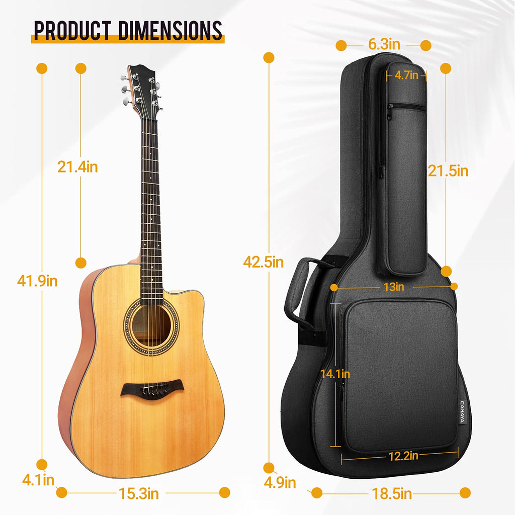 Soft Padded Acoustic Guitar Case with 5 Pockets T319758