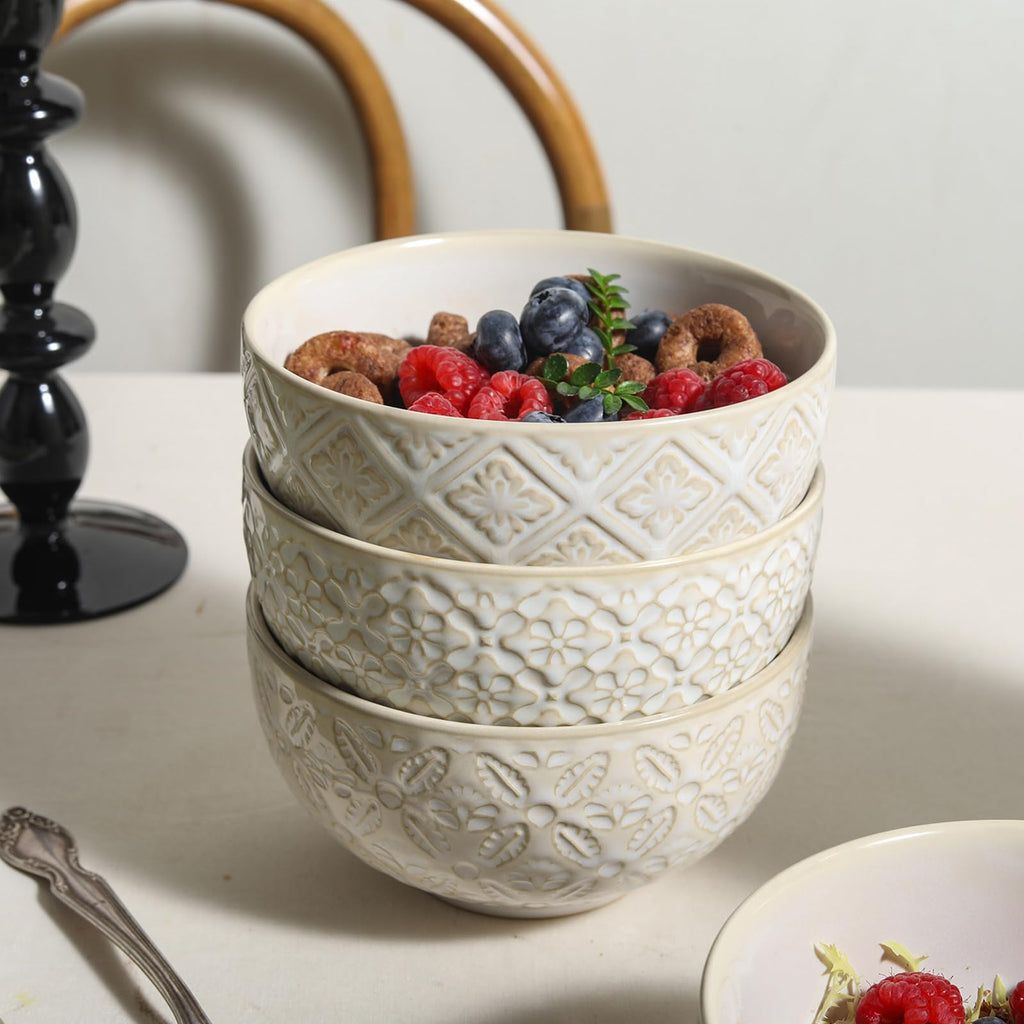 26 Oz Ceramic Soup Bowls Set of 4, 6 inch B3015