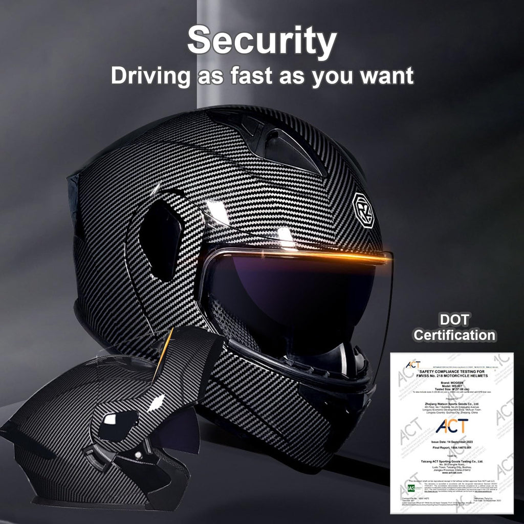 Modular Bluetooth Motorcycle Helmet DOT Approved Dual Visor Flip up L237793