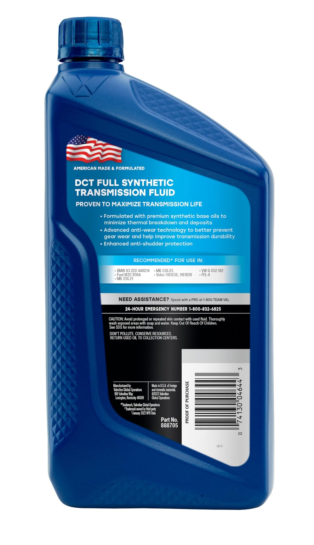 Dual Clutch Transmission Fluid 1 QT Case of 6 P591881