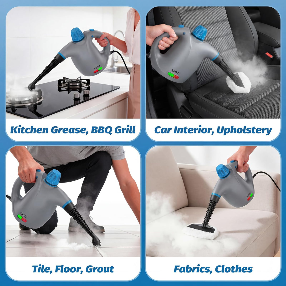 Handheld Steam Cleaner Pressurized Grey M87285