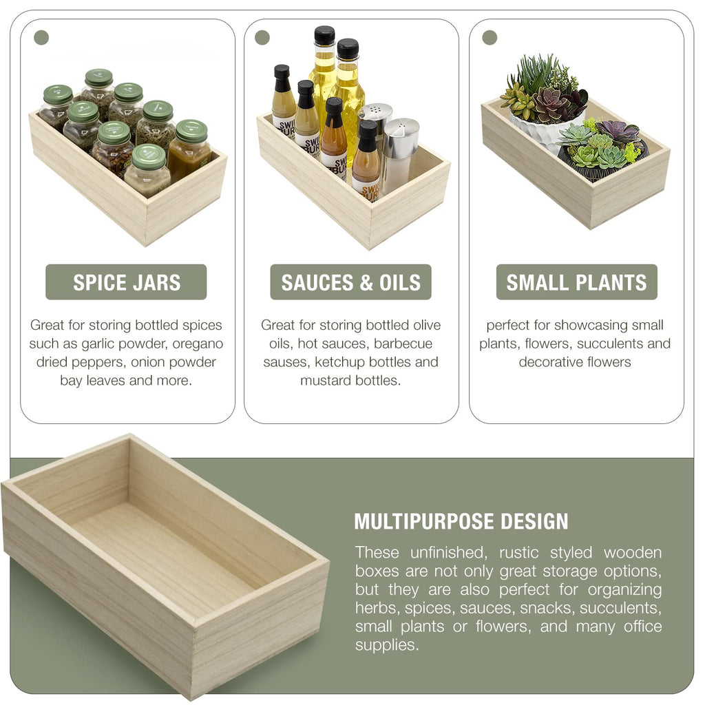 Unfinished Wooden Boxes 4 Pack I431922
