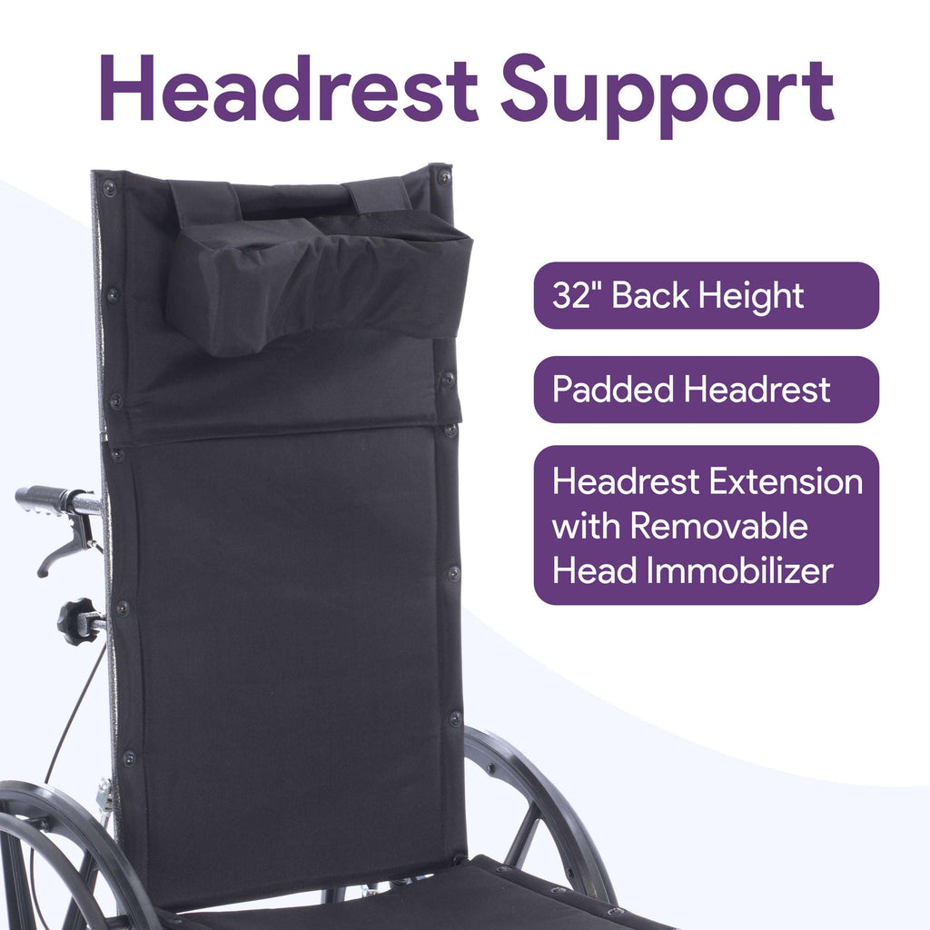 18” Reclining Wheelchair with Elevating Legrests A882713